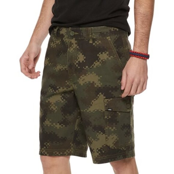 New VANS Checkmo Cargo Shorts Ranger Green Camo Shorts
